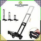 Складний візок для покупок і вантажу з телескопічною ручкою до 40 кг RC-K-1342 Платформа: 23 x 23 см, фото 5