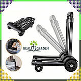 Складний візок для покупок і вантажу з телескопічною ручкою до 40 кг RC-K-1342 Платформа: 23 x 23 см, фото 7