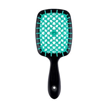 Щітка для волосся Janeke Superbrush With Soft Moulded Tips, чорна з бірюзовим (71SP226 TFF)