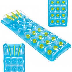 Надувний матрац для плавання (188х71см) / Пляжний матрац з підголовником / Одномісний матрац для купання