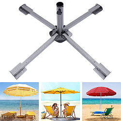 Металева підставка для парасольки (85×30см), HYC103 / Складна підставка під пляжну парасольку