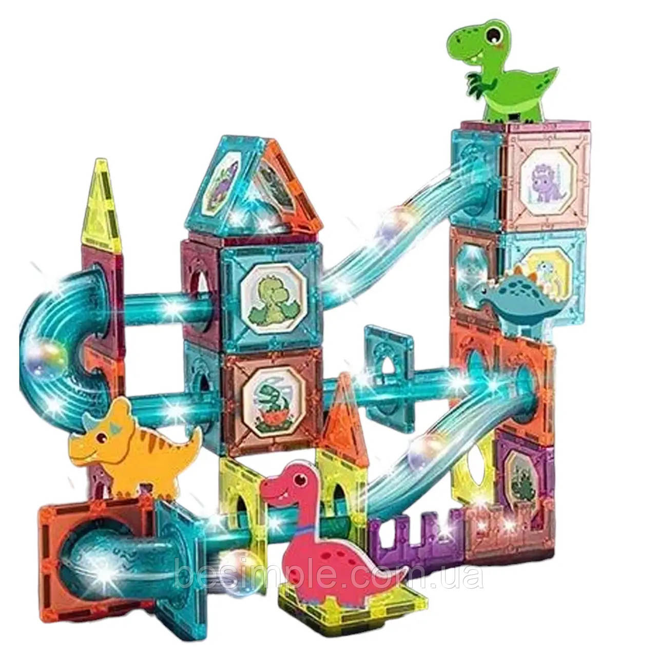 Магнітний конструктор дитячий 86 деталей, СH1170 / Конструктор на магнітах / Розвиваючий конструктор для дітей, фото 1