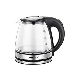 Електрочайник 1500 Вт 1,2 л Sokany SK-SH-1059 / Чайник на електриці для кухні / Автоматичний чайник