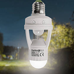 Датчик руху з цоколем E27 / Датчик руху з патроном / Перехідник для лампочки