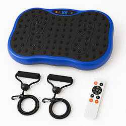 Платформа вібраційна для тренувань до 120кг + пульт, Синій / Віброплатформа для схуднення / Фітнес-платформа