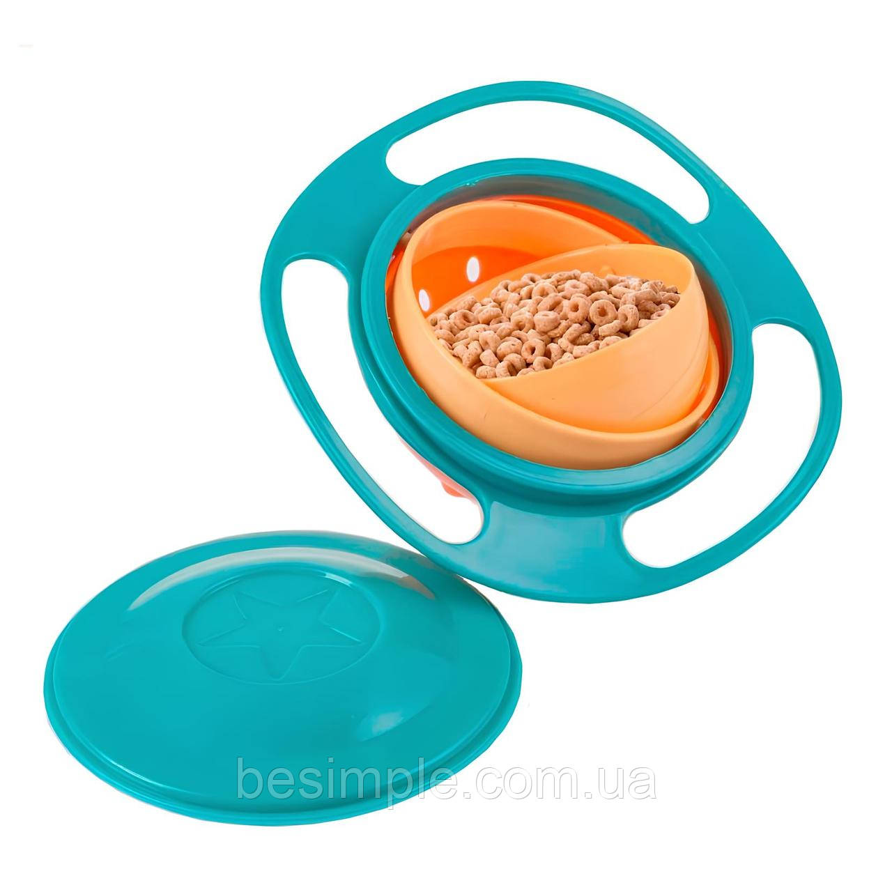 Дитяча тарілка непроливайка 17см, MA356 / Тарілка неваляшка / Дитяча гірос чаша, фото 1