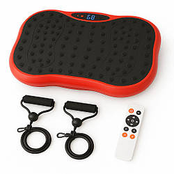 Платформа вібраційна для тренувань до 120кг + пульт, Червоний / Віброплатформа для схуднення / Фітнес-платформа
