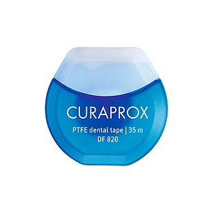 Нитка міжзубна тефлонова з хлоргексидином DF 820, 35 м CURAPROX