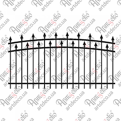 Кована огорожа, паркан 2100х1100 (КО-10) КОМПЛЕКТ ЕЛЕМЕНТІВ