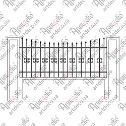 Кована огорожа, паркан 2500х1150 (КО-14) КОМПЛЕКТ ЕЛЕМЕНТІВ