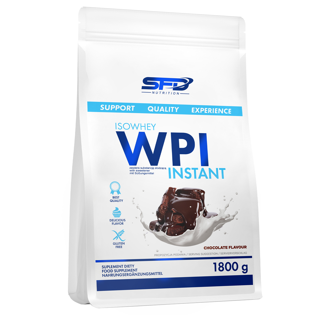 Сироватковий ізолят протеїн SFD Nutrition IsoWhey WPI Instant 1800 г (шоколад)
