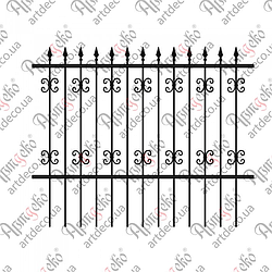 Кована огорожа, паркан 2000х1620 (КО-12) КОМПЛЕКТ ЕЛЕМЕНТІВ