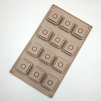 Силіконова форма Квадратне печиво — 12 шт.