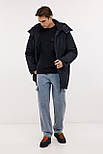 Подовжений чоловічий пуховик Baon B5024521-200 чорна M, фото 2
