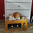 Когтеточка-Лежанка дряпка для котика гофрокартон+МДФ KOT18 / 27016, фото 10