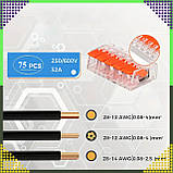 Набір клем швидкоз’єднувачі для проводів WAGO 75 шт з кейсом, фото 4