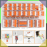 Набір клем швидкоз’єднувачі для проводів WAGO 75 шт з кейсом, фото 2