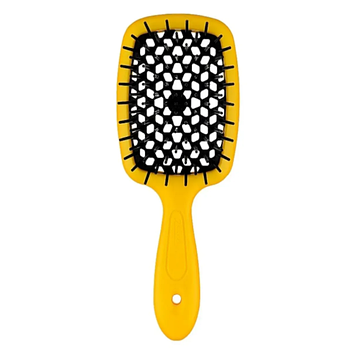 Щітка для волосся Janeke Superbrush With Soft Moulded Tips, жовта з чорним (72SP226 GIA)