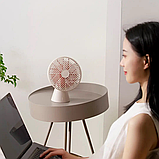 Міні-вентилятор настільний Sothing Forest Desktop Fan із вбудованим акумулятором (DSHJ-S-1907), Apricot White, фото 7