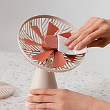 Міні-вентилятор настільний Sothing Forest Desktop Fan із вбудованим акумулятором (DSHJ-S-1907), Apricot White, фото 8