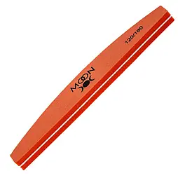 Пилка-баф для нігтів Moon Full Orange120/180 півмісяць