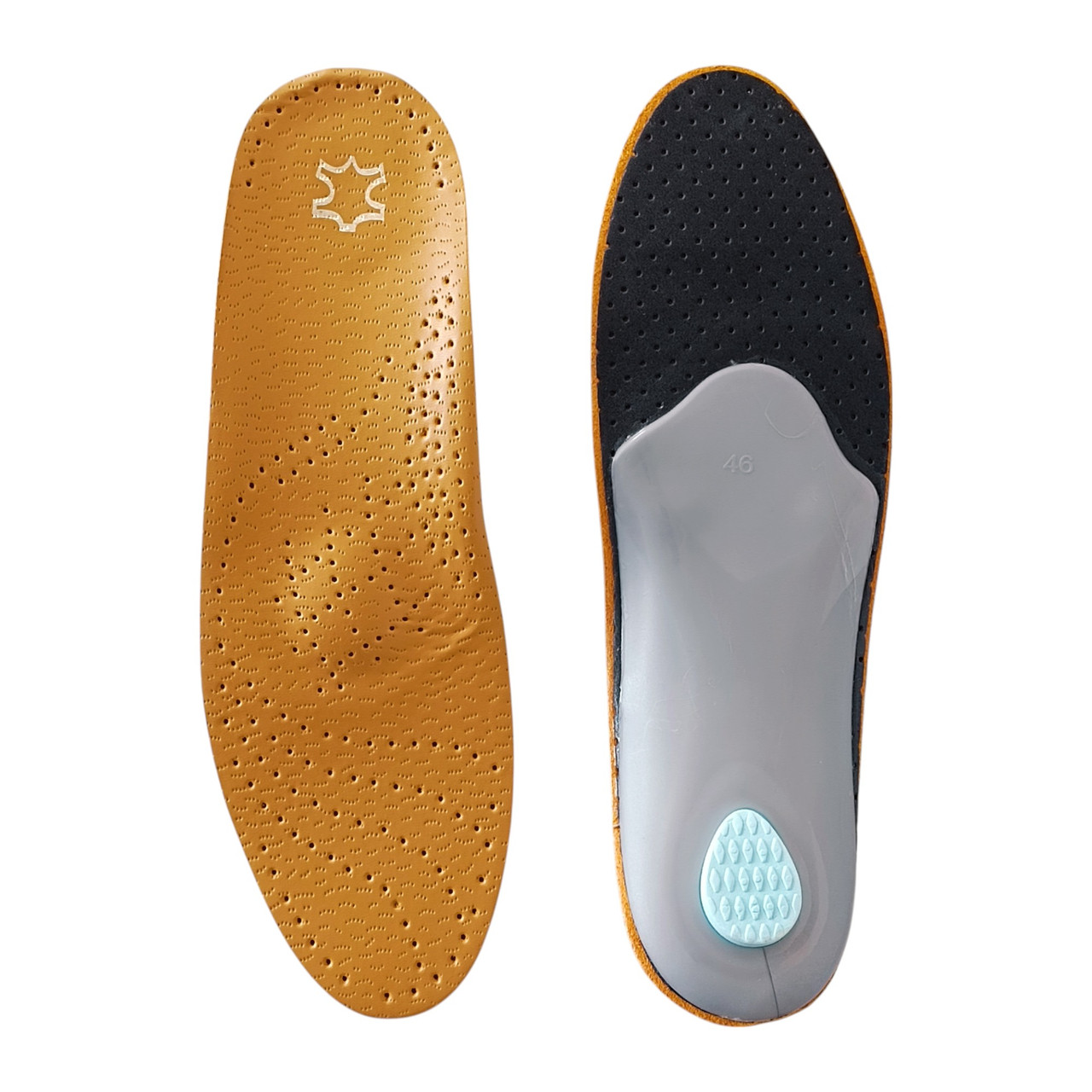 Устілки ортопедичні Leather Step 39-40 (25.5 - 26,0 см) шкіряні із супінатором для ідеального положення стопи, фото 1