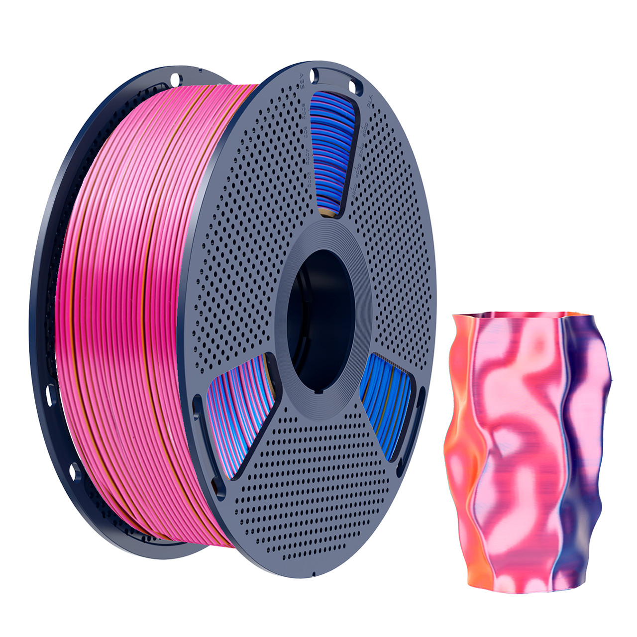 Пластик філамент SUNLU Silk PLA+ Tri-Color Red Yellow Blue, Reusable Spool, 1kg