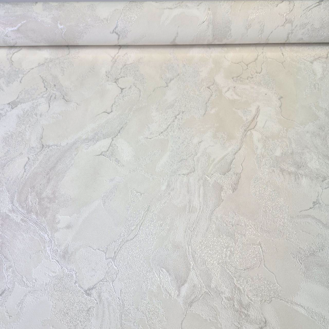 Шпалери вінілові 10.05 × 1.06 м Слов’янські шпалери 1594-05, білі, світло-сірі, сріблясті в спальню, вітальню, коридор, фото 1