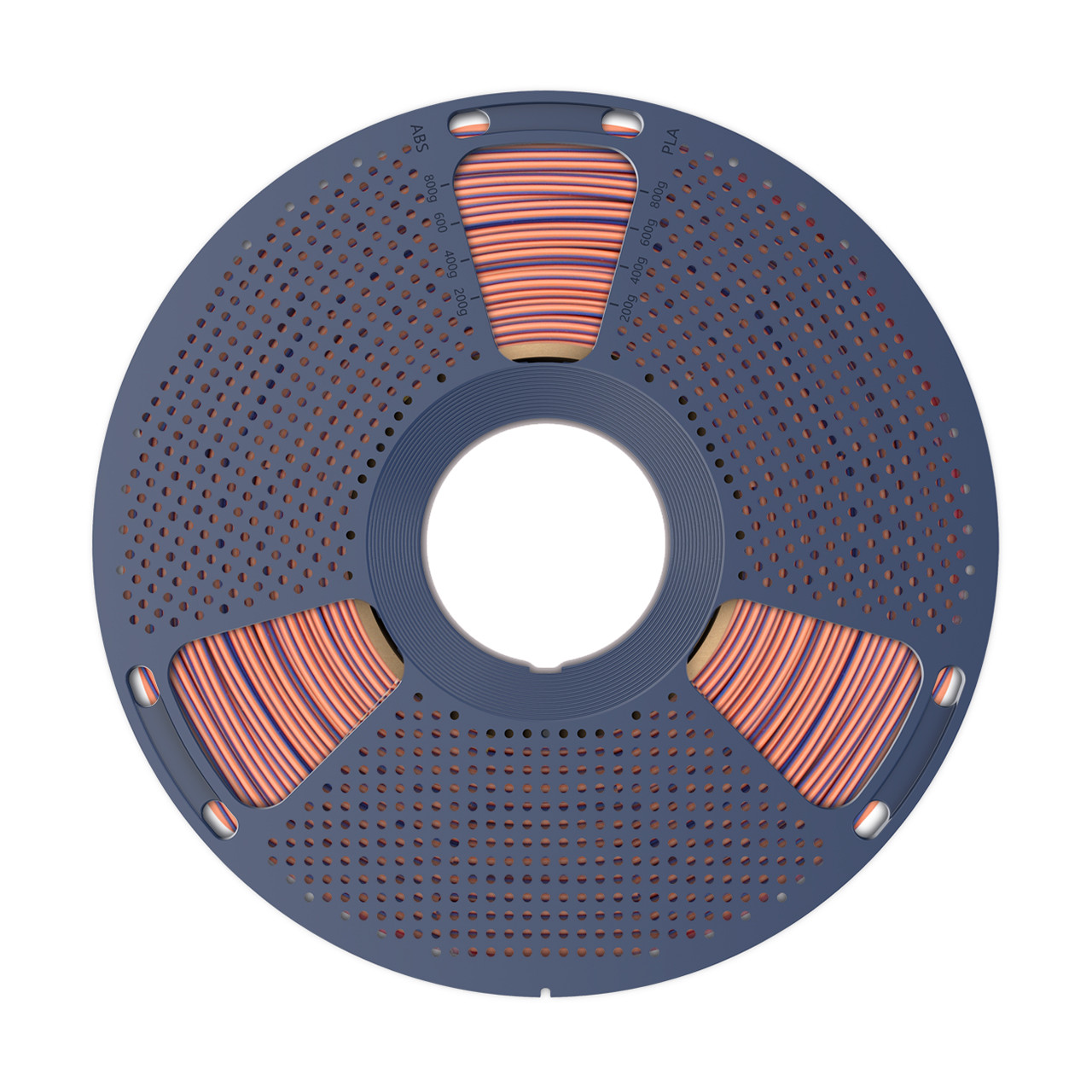 Пластик філамент SUNLU Silk PLA+ Tri-Color Orange Blue Green, Reusable Spool, 1kg