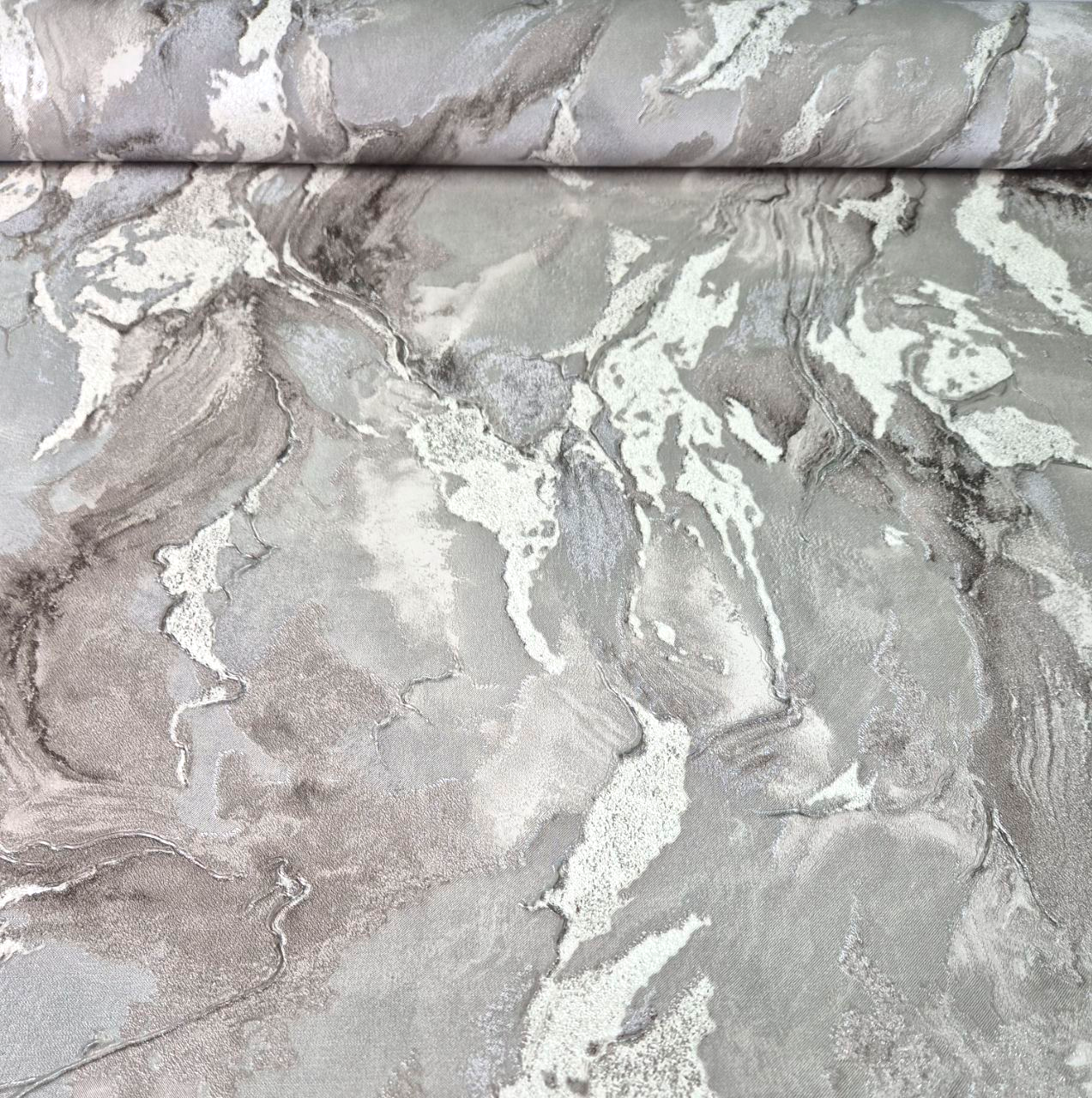 Шпалери вінілові 10.05 × 1.06 м Слов’янські шпалери 1594-10, сірі, графітові в спальню, вітальню, коридор, фото 1