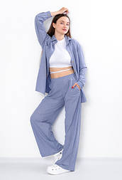 Стильний жіночий костюм сорочка штани, льон лакоста, однотонний, різні кольори