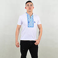 Футболка-вишиванка чоловіча "Француз" білий, фото 2