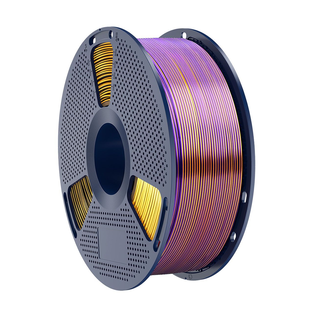 Пластик філамент SUNLU Silk PLA+ Tri-Color Black Gold Purple, Reusable Spool, 1kg