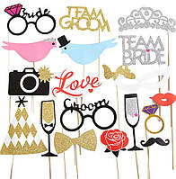 Бутафорія для весілля для фото 20 деталей one size різнобарвний