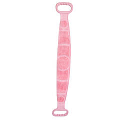 Двостороння масажна мочалка Silica Gel Bath Brush Рожевий, для дбайливого догляду за тілом (ST)