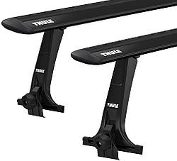 Багажник на водостоки (28 см) Thule Wingbar Evo Black для Land Rover Defender (mkI) 1983-2016 (TH 7115B-9531)