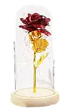 ЧервонаТроянда в скляній колбі з LED підсвічуванням Rose of Love Рожева  на батарейках, фото 10