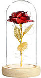 ЧервонаТроянда в скляній колбі з LED підсвічуванням Rose of Love Рожева  на батарейках, фото 9