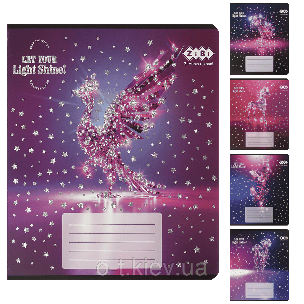 Комплект зошитів шкільних, 10 штук SHINE (ZB25.1785K), фото 1