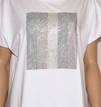 Футболка нарядна жіноча (біла), фото 4