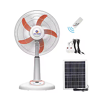 Акумуляторний вентилятор із сонячною панеллю та лампами 25 Вт
