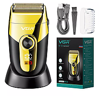 Електробритва Шейвер VGR V-383 IPX4 з подвійним лезом Золотистий