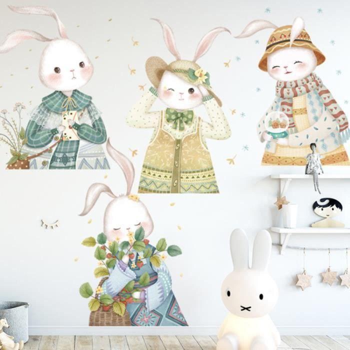 Вінілова наклейка 4 зайці кролика (лист 60 х 90 см) Б405-1-AB