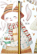 Вінілова наклейка 4 зайці кролика (лист 60 х 90 см) Б405-1-AB, фото 4