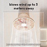 Міні-вентилятор настільний Sothing Forest Desktop Fan Pro з акумулятором (DSHJ-S-2215), Apricot White, фото 4