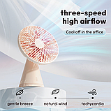 Міні-вентилятор настільний Sothing Forest Desktop Fan Pro з акумулятором (DSHJ-S-2215), Apricot White, фото 5