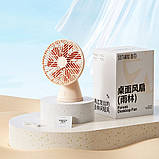 Міні-вентилятор настільний Sothing Forest Desktop Fan Pro з акумулятором (DSHJ-S-2215), Apricot White, фото 8
