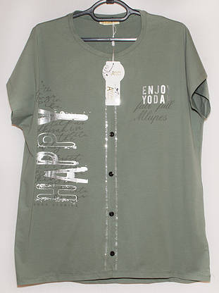 Футболка блузка оливкова, фото 2