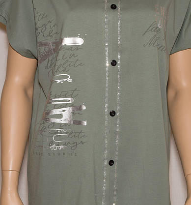 Футболка блузка оливкова, фото 5