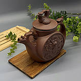 Чайник із червоної глини з металевим ситом - міць традиції та витонченість символу (700мл), фото 3